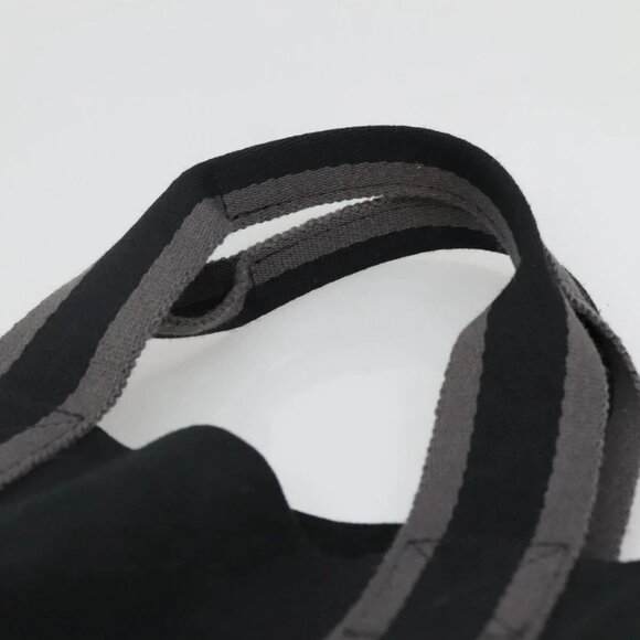 HERMES Fourre Tout Cabas Tote Bag Canvas Black Auth - Picture 9 of 16